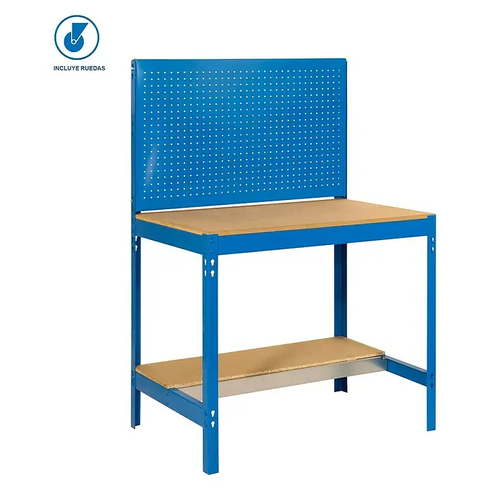 Simonrack Simonwork Banco de trabajo BT2 Mobile - L x An x Al: 61 x 151 x 144,5 cm, Capacidad de carga: 280 kg, Azul