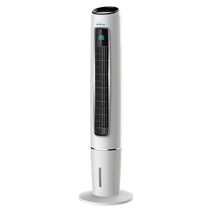 Purline Climatizador evaporativo Rafy 75 - Blanco/Negro, Altura: 110 cm, 130 W - Vista angular