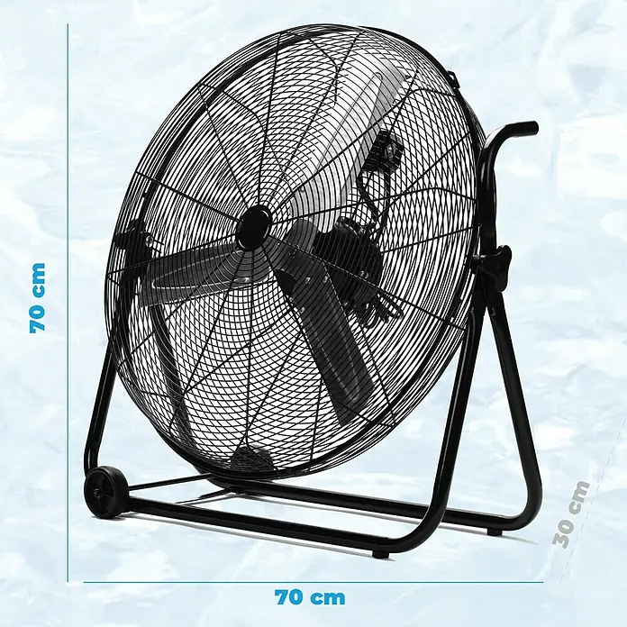 Purline Ventilador de suelo industrial 160 - Negro, Diámetro: 70 cm, 160 W - Dibujo técnico