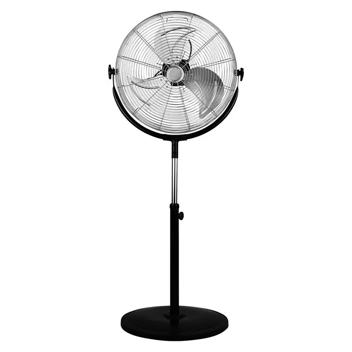Purline Ventilador de pie Industrial 120F - Plateado/Negro, Diámetro: 50 cm, 120 W, Altura: 145 cm - Vista frontal