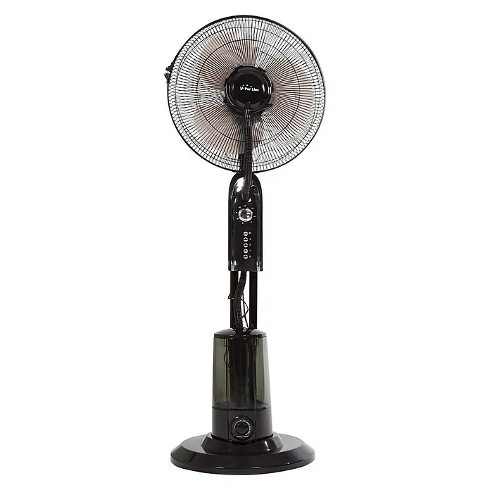 Purline Ventilador de pie con nebulizador Misty 1 - Negro, Diámetro: 40 cm, 75 W, Altura: 125 cm - Vista frontal