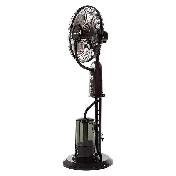 Purline Ventilador de pie con nebulizador Misty 1 - Negro, Diámetro: 40 cm, 75 W, Altura: 125 cm - Vista angular