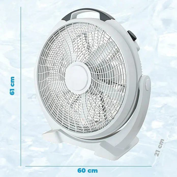 Purline Ventilador de suelo industrial - Blanco, Diámetro: 60 cm, 100 W - Dibujo técnico