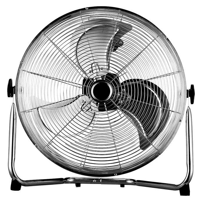 Purline Ventilador de suelo industrial 120 - Plateado, Diámetro: 60 cm, 120 W - Vista frontal