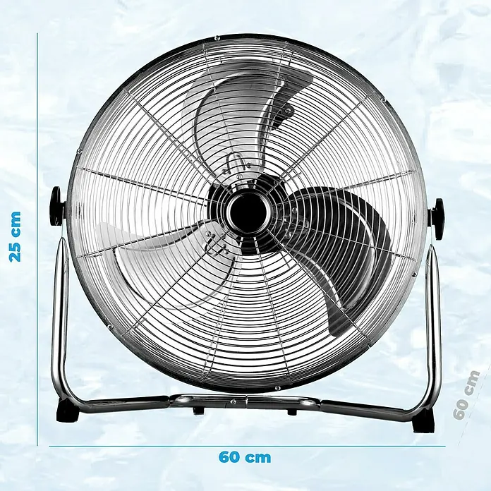 Purline Ventilador de suelo industrial 120 - Plateado, Diámetro: 60 cm, 120 W - Dibujo técnico