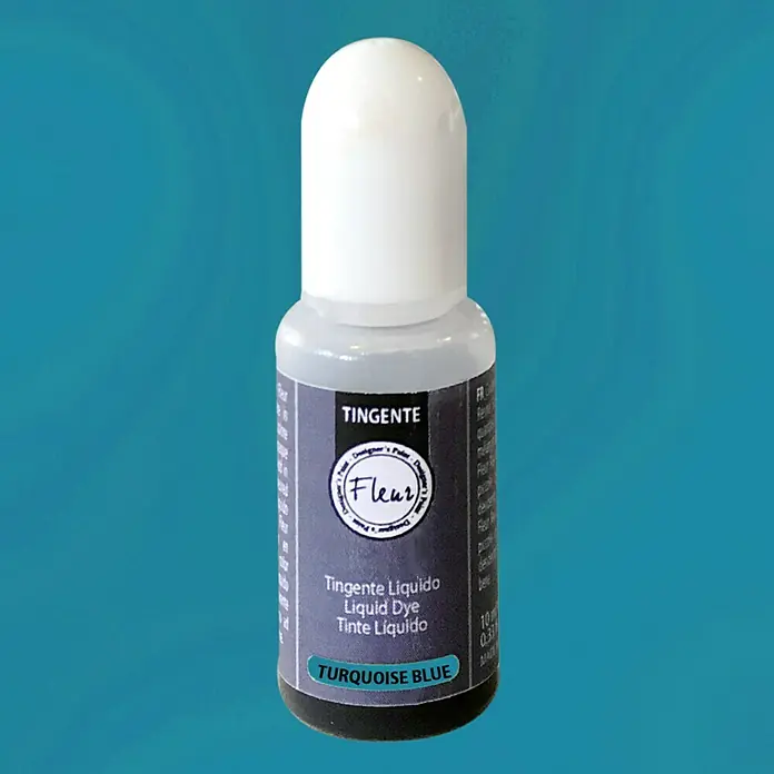 Fleur Colorante líquido para resina - Azul turquesa, 10 ml - Vista frontal