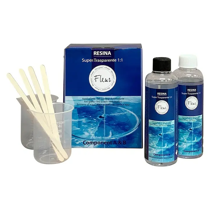 Fleur Resina sintética de color 1:1 - Transparente, 480 ml - Vista frontal