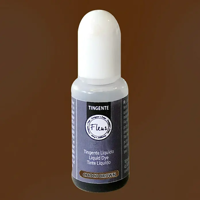 Fleur Colorante líquido para resina - Marrón chocolate, 10 ml - Vista frontal