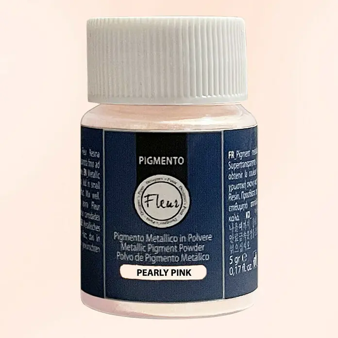 Fleur Pigmento concentrado Polvo metálico - Rosa perla , 5 g - Vista frontal