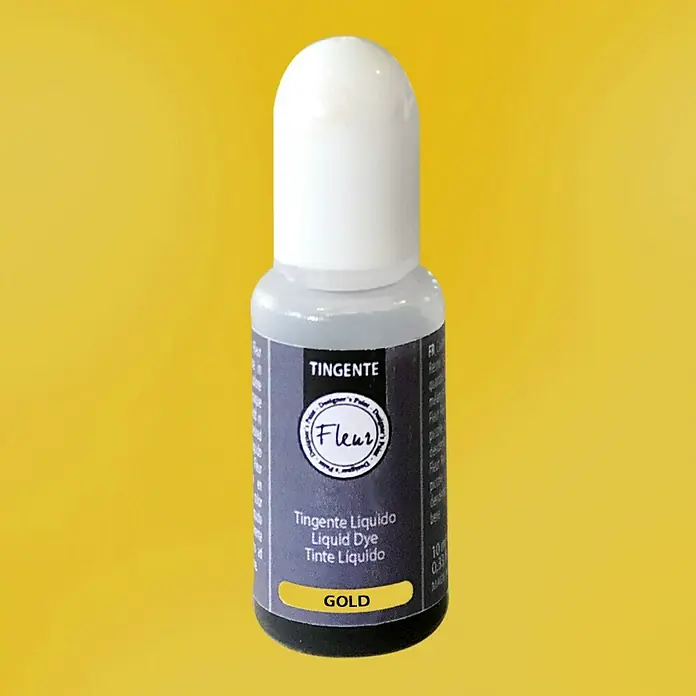 Fleur Colorante líquido para resina - Dorado, 10 ml - Vista frontal