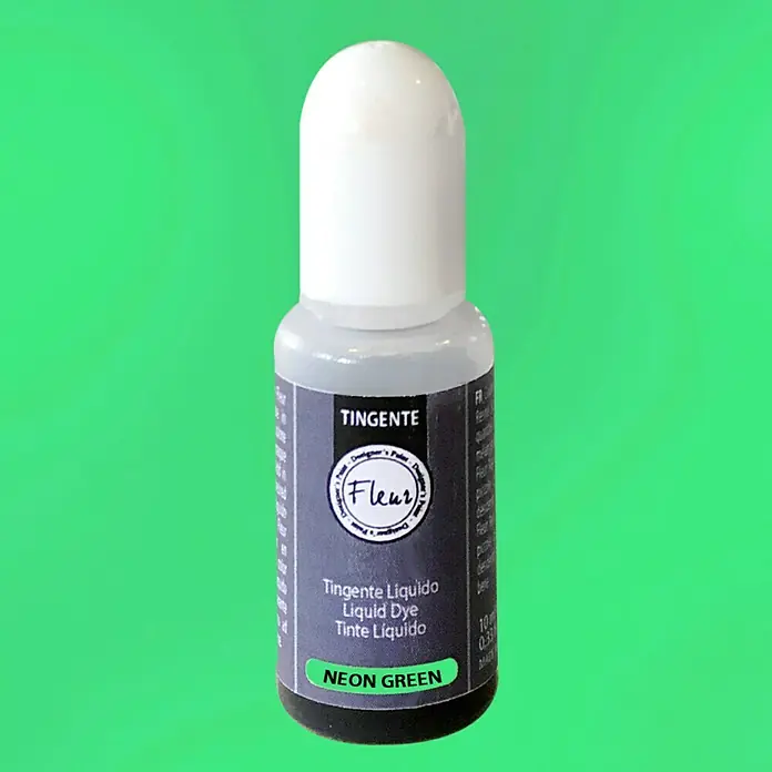 Fleur Colorante líquido para resina - Verde neon, 10 ml - Vista frontal