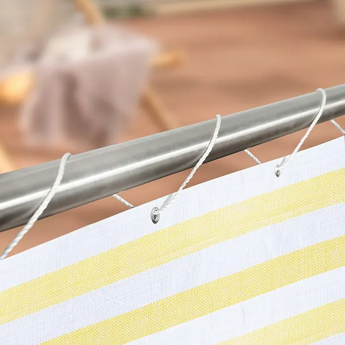 Windhager Balkonsichtschutz Ibiza - L x H: 500 x 90 cm, Gestreift - Detailaufnahme
