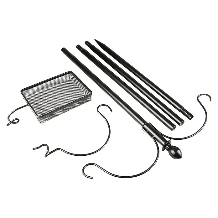 Windhager Vogelhausständer - Schwarz, Stahl, Höhe: 220 cm - Diagonale Ansicht