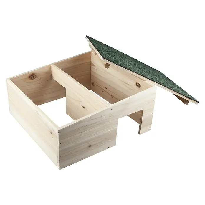 Windhager Igelhaus - Braun, L x B x H: 38 x 38 x 18 cm - Diagonale Ansicht