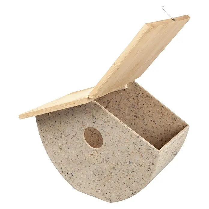 Windhager Nistkasten Recovery Öko - 16 x 25 x 19,6 cm, Natur, Wildvögel - Diagonale Ansicht
