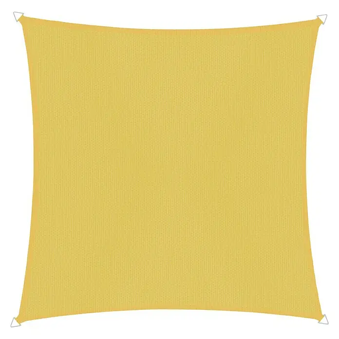 Windhager Sonnensegel Cannes - Gelb, B x L: 4 x 4 m, Quadratisch - Vorderansicht