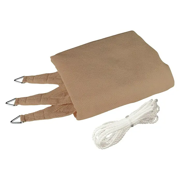 Windhager Sonnensegel Capri - L x B: 5 x 5 m, Dreieckig, Schilf - Diagonale Ansicht