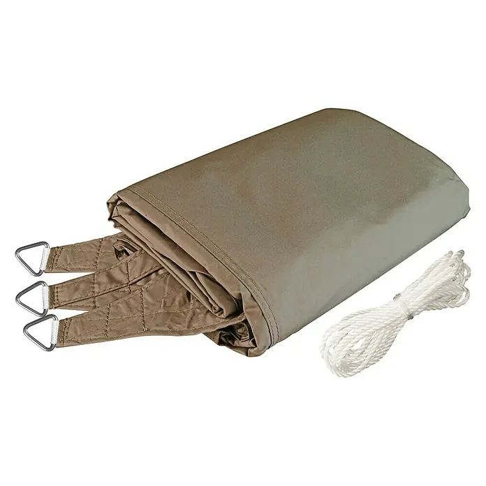 Windhager Sonnensegel Cannes - Taupe, B x L: 4 x 4 m, Dreieckig - Diagonale Ansicht