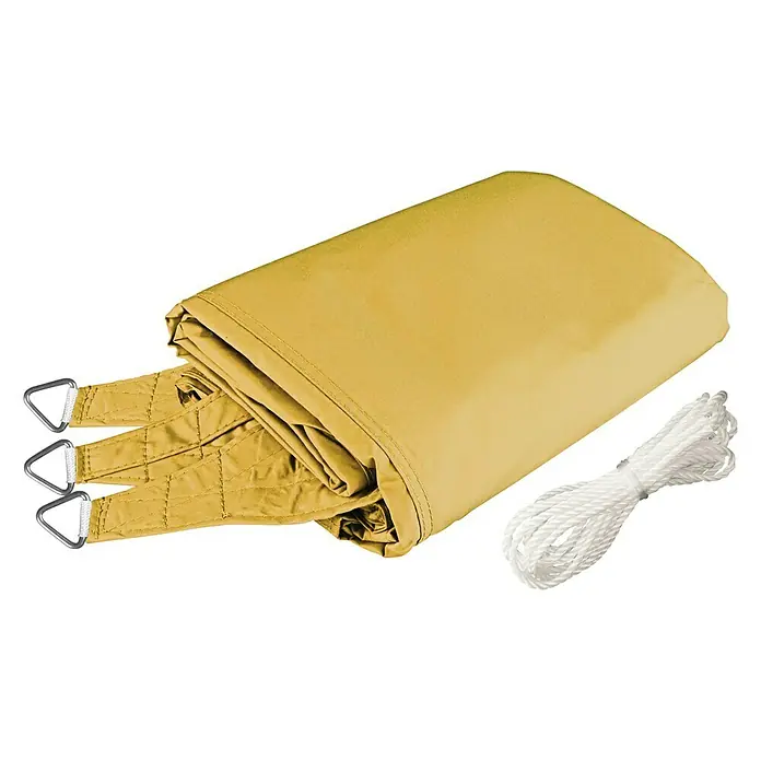 Windhager Sonnensegel Cannes - Gelb, B x L: 5 x 5 m, Dreieckig - Diagonale Ansicht