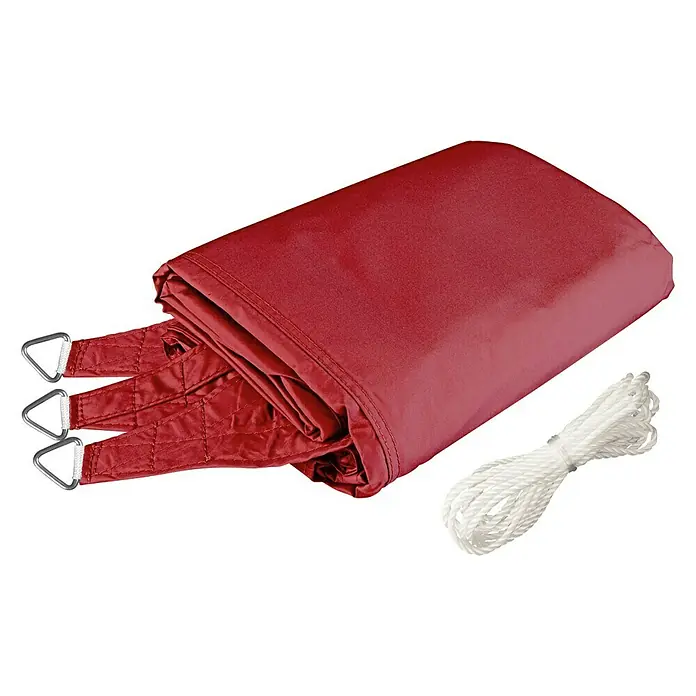 Windhager Sonnensegel Cannes - Rot, B x L: 4 x 4 m, Dreieckig - Diagonale Ansicht