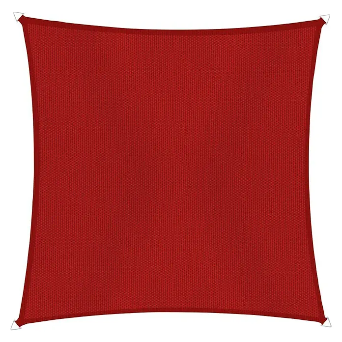 Windhager Sonnensegel Cannes - Rot, B x L: 5 x 5 m, Quadratisch - Vorderansicht