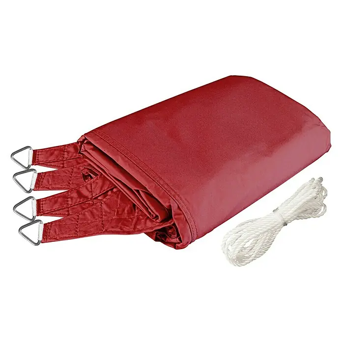 Windhager Sonnensegel Cannes - Rot, B x L: 5 x 5 m, Quadratisch - Diagonale Ansicht