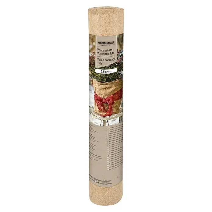 Windhager Jutevliesmatte Öko - L x B: 4 x 0,5 m, Jutenaturfaser, Natur - Vorderansicht