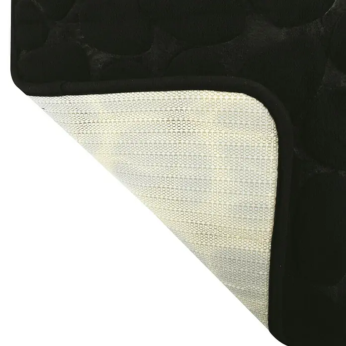 MSV Alfombra para baño Piedras - 40 x 60 cm, Negro