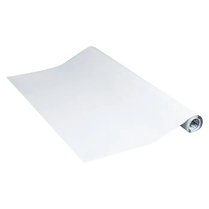 Vénilia Klebefolie Deco Premium - L x B: 260 x 90 cm, Weiß Uni, Selbstklebend - Diagonale Ansicht