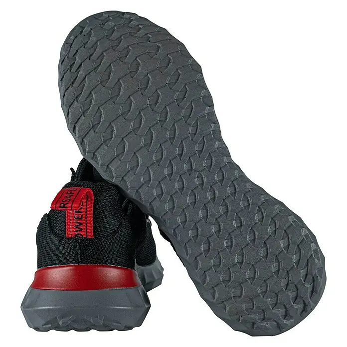 Power Safe Sicherheitshalbschuh Firefly S1P - Farbe: Schwarz/Rot, Schuhgröße: 41, S1P - Rückansicht