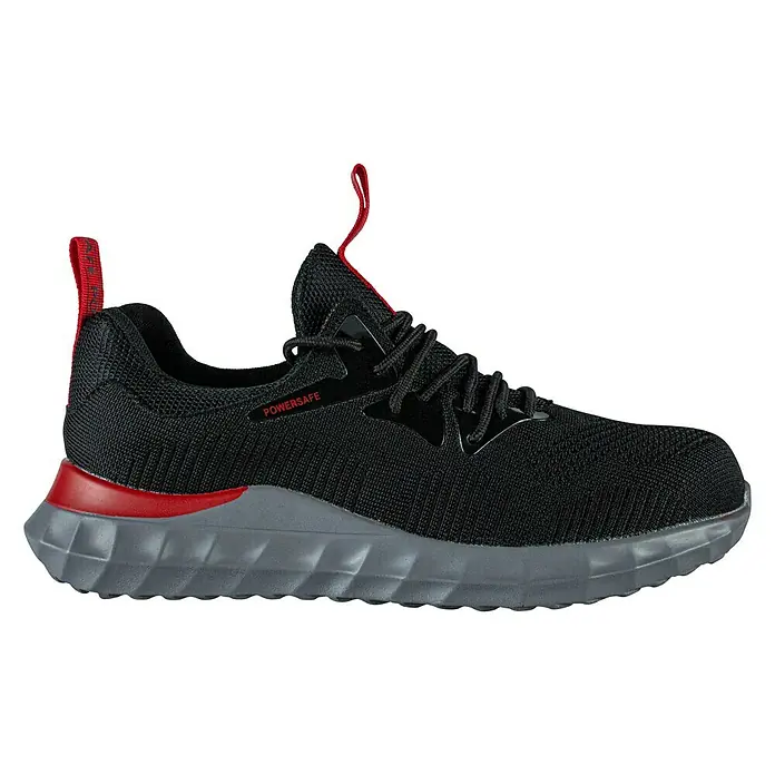 Power Safe Sicherheitshalbschuh Firefly S1P - Farbe: Schwarz/Rot, Schuhgröße: 41, S1P - Rechte Seitenansicht
