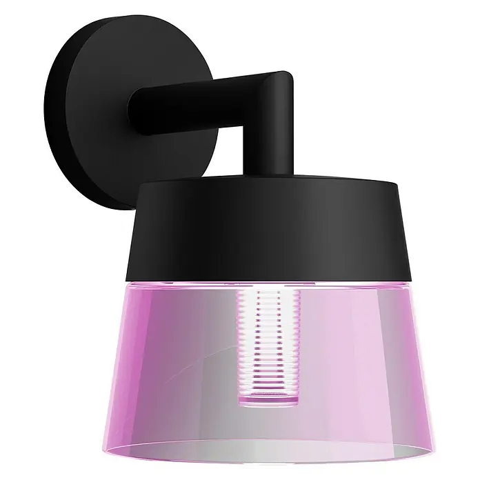 Philips Außenwandleuchte Attract - 18,15 x 22,4 x 22,05 cm, Schwarz - Diagonale Ansicht