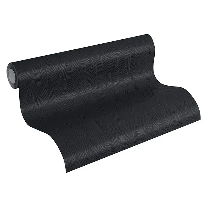 AS Creation Club Tropicana Vliestapete - Schwarz, Grafisch, 10,05 x 0,53 m - Ansicht von oben