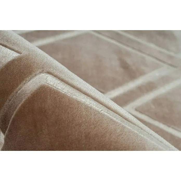 Kayoom Kurzflorteppich Monroe III - Braun, 150 x 80 cm, 100 % Polyester - Detailaufnahme