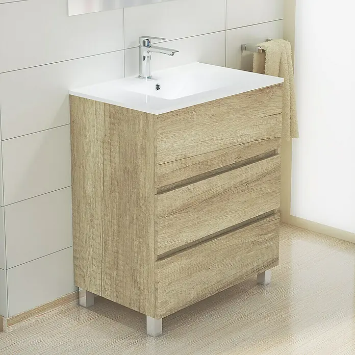 Mueble de lavabo Patri - L x An x Al: 46 x 70 x 85 cm, Nature - Foto ambiente