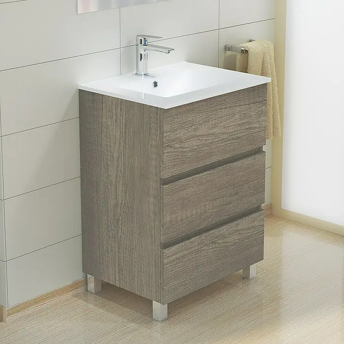Mueble de lavabo Patri - 46 x 60 x 85 cm, Nebraska - Foto ambiente