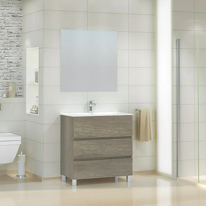 Mueble de lavabo Patri - 46 x 80 x 85 cm, Nebraska - Foto ambiente