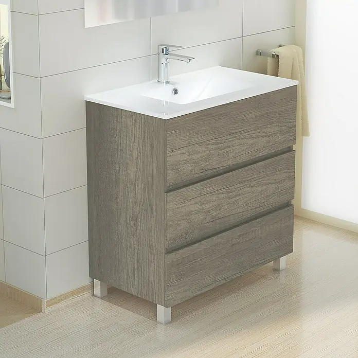 Mueble de lavabo Patri - 46 x 80 x 85 cm, Nebraska - Foto ambiente
