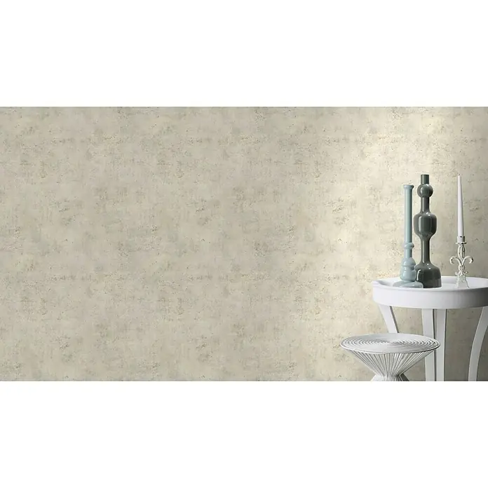 Rasch Vliestapete Beton - Creme, 10,05 x 0,53 m - Stimmungsaufnahme