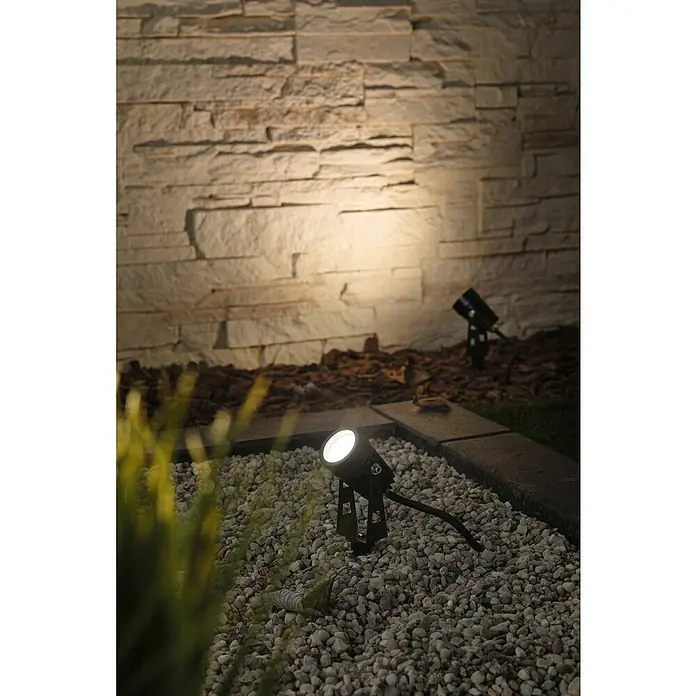 Paulmann Plug & Shine LED-Gartenspot-Set - Erdspieß, Höhe: 26 cm - Stimmungsaufnahme