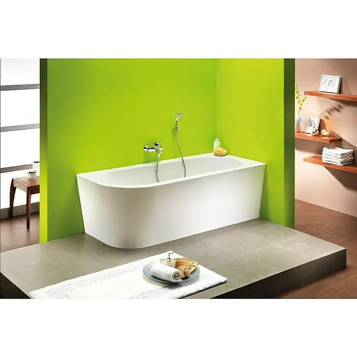 Ottofond Freistehende Badewanne Siesta Corner - Linksseitig, 178 x 78 cm, Sanitäracryl, Weiß - Stimmungsaufnahme