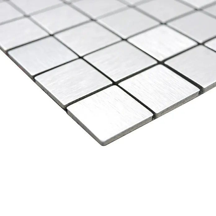 Selbstklebemosaik SAM 4AL7S - 29 x 29 cm, Metall, Silber - Detailaufnahme