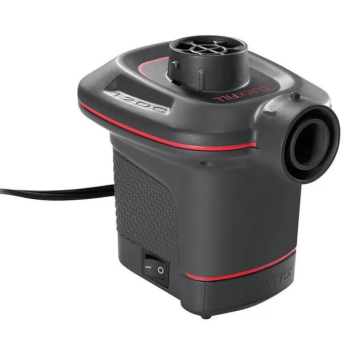 Luftpumpe Quick-Fill - 12-V-Anschluss für Zigarettenanzünder, 870 l/min Luftvolumen - Diagonale Ansicht