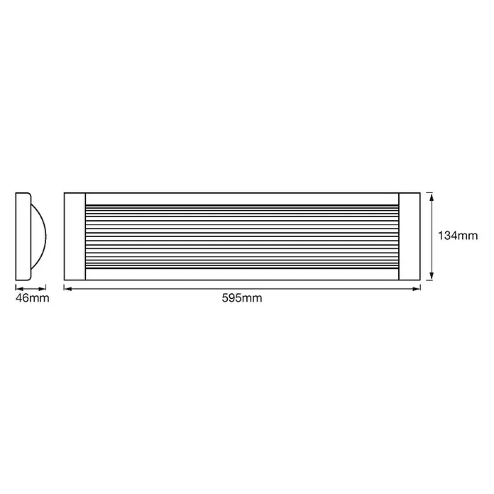 Ledvance LED-Deckenleuchte Office Line - L x B x H: 59,5 x 13,4 x 4,6 cm - Skizze