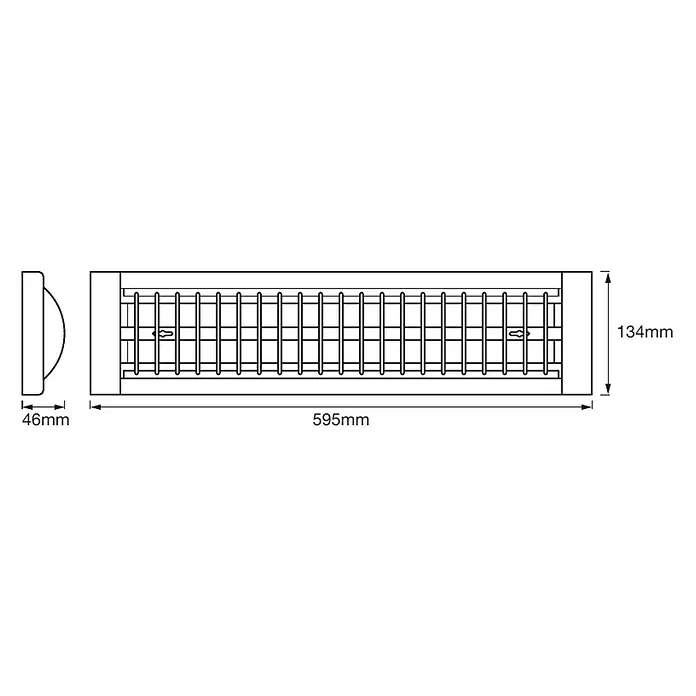 Ledvance LED-Deckenleuchte Office Line - L x B x H: 59,5 x 13,4 x 4,6 cm, Kaltweiß - Skizze