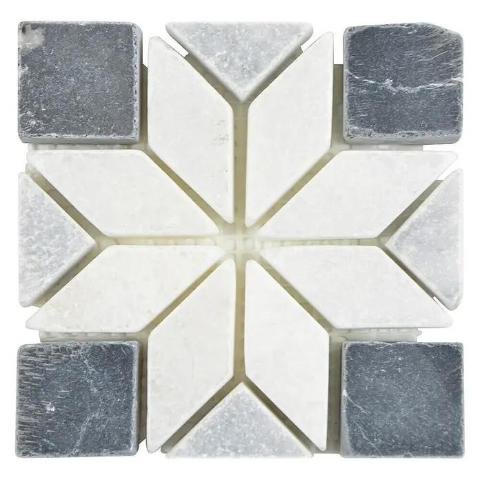 Antikmarmor Dekorfliese Star A1 XND 13001 - 10 x 10 cm, Rosso, Matt - Ansicht von oben