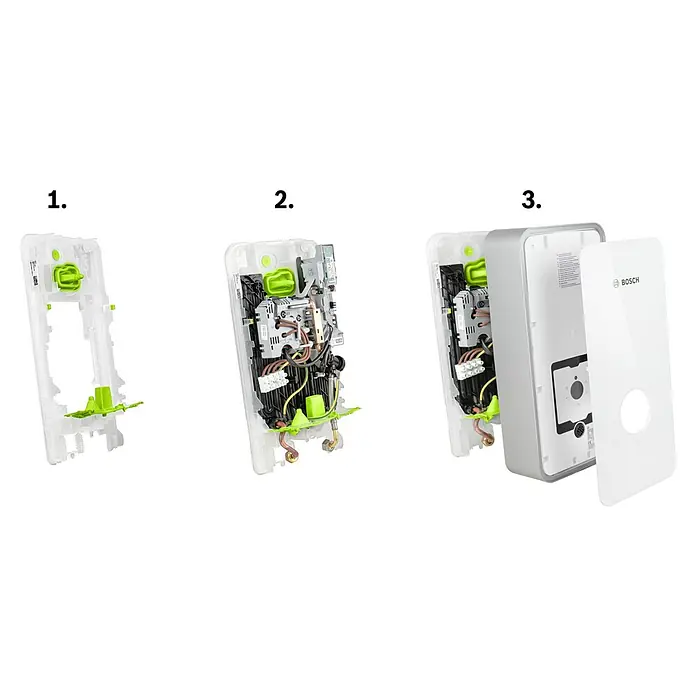 Bosch Durchlauferhitzer DNA Tronic Comfort Plus - 21/24/27 kW, 11,6/13/14,6 l/min bei 38 °C, Elektronisch - Informationsansicht