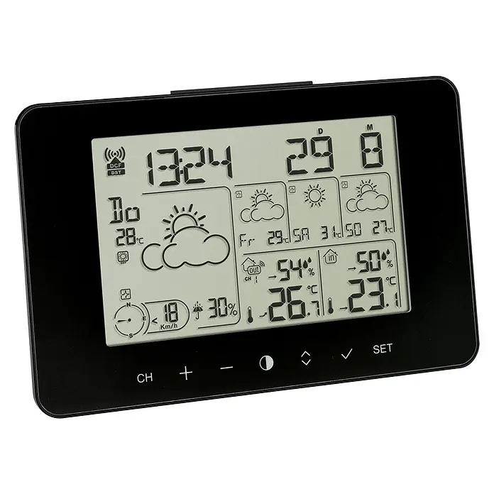 TFA Dostmann Wetterdirektstation Eos - Digital, Breite: 52 mm - Diagonale Ansicht