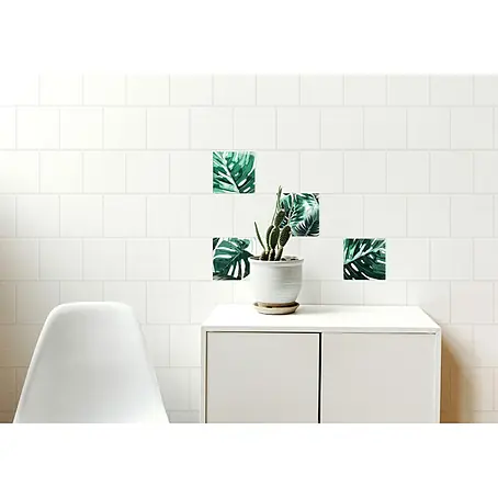 Vinilo para azulejos 3D Hojas