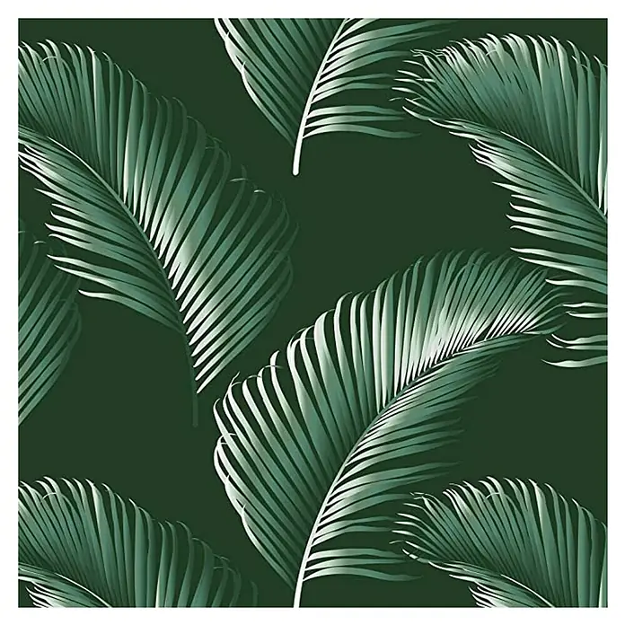 Vinilo para azulejos 3D Plantas - 15 x 15 cm, 4 piezas, Verde - Primer plano